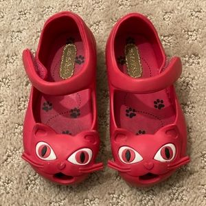 Mini Melissa pink cat Mary Janes